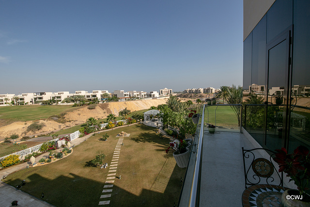 Views over Muscat Hills Golf course