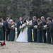 JUST MARRIED... the wedding party.....their pet dog enjoying it all..:))