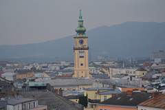 Linz, Stadtpfarrkirche St. Mariä Himmelfahrt (View from Linzer Schloss)