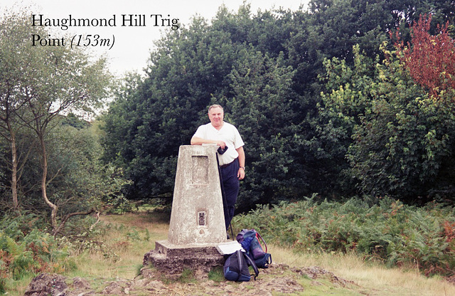 Haughmond Hill Trig Point (153m) (Scan from 2001)