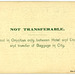 C. W. Miller's Omnibus and Baggage Express Pass, Buffalo, N.Y., 1892 (Back)