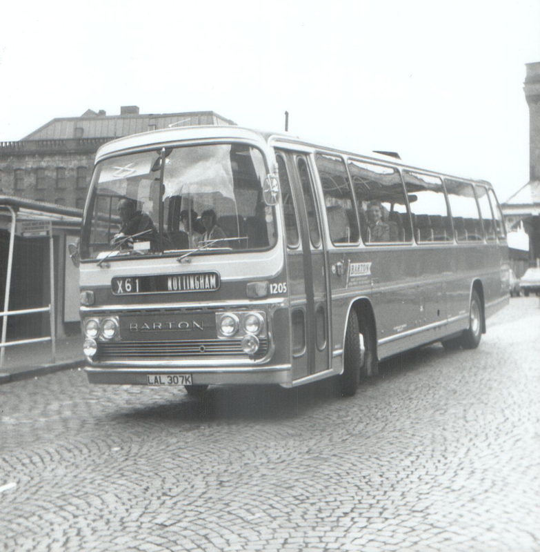 Barton Transport 1205 (LAL 307K) in Manchester - May 1972