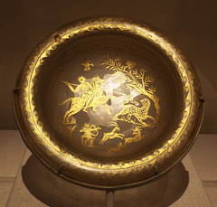 Gold Glass Bowl from Tresilico with a Hunting Scene in the Metropolitan Museum of Art, July 2016