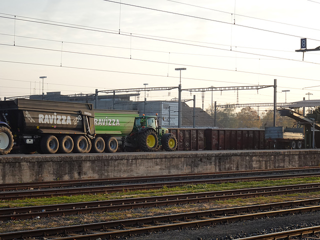 Verladerampe für Zuckerrüben im Bahnhof von Yverdon