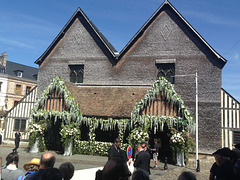 Big wedding day in Honfleur.  An orchestra could be heard playing the wedding march.