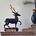 derby cathedral (20)cavendish stag crest on bess of hardwick's tomb erected 1601