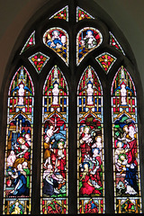 smallhythe church, kent (1) c19 glass of 1884 by a.o.hemming