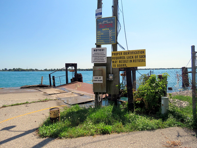 Long defunct, ferry dock to Canada