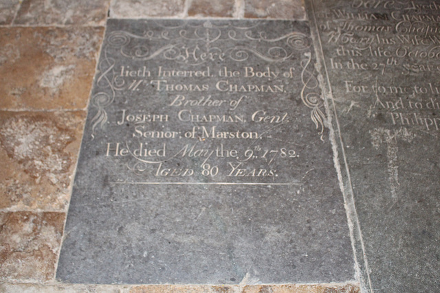 Chapman Memorial, South Aisle, All Saints Church, Lubenham, Leicestershire