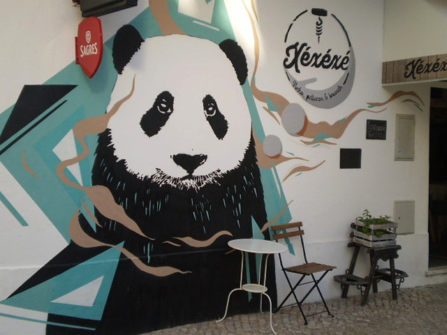 Panda mural.