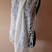 crazy wool - felted scarf on cotton gauze
