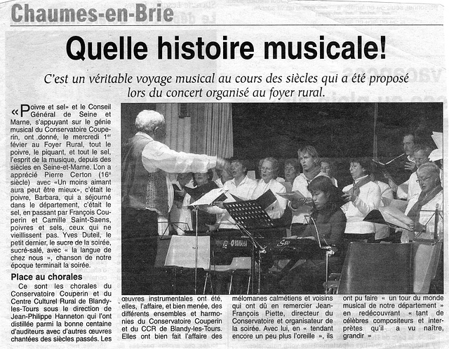 Concert à Chaumes-en-Brie le 01 février 2006