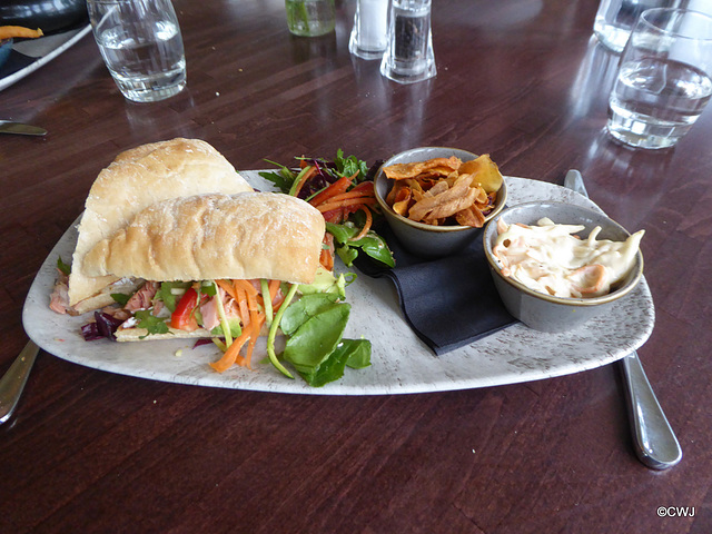 Smoked salmon and avocado platter @ The Muckrach Country House Hotel