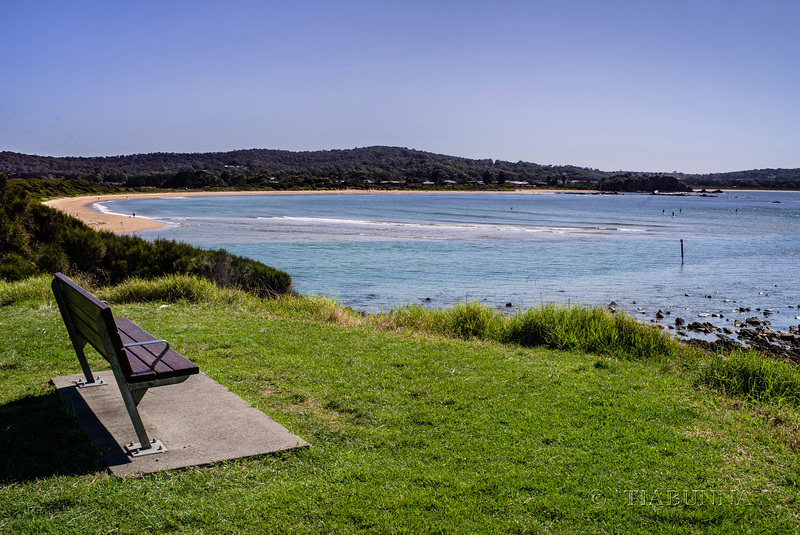 Bench and beach