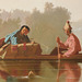 Detail of Fur Traders Descending the Missouri by George Caleb Bingham in the Metropolitan Museum of Art, January 2022