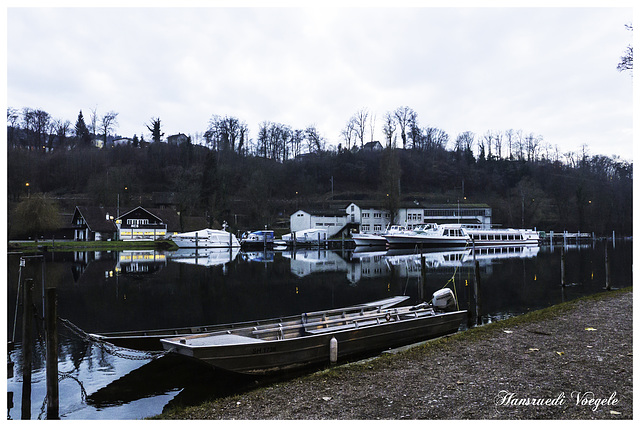 Rheinschiffe am Winterplatz