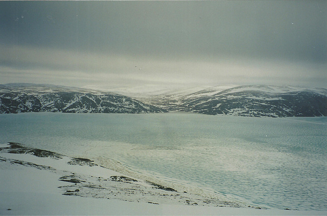 Baie et fjord du haut de la montagne