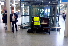 England 2016 – Piano playing with hi-vis jackets only