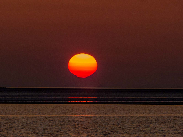 Stages of the sunset at West Kirby 18-5-2018a