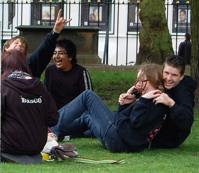 Cathedral Churchyard Birmingham - They wanted a picture taken!