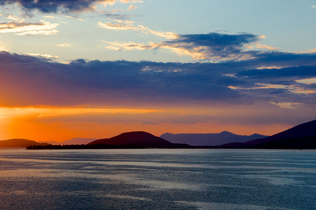 Crépuscule à Igoumenitsa (Grèce)