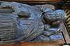 derby cathedral (9)wooden tomb effigy of a priest, perhaps c16 sub-dean johnson c.1527