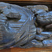 derby cathedral (9)wooden tomb effigy of a priest, perhaps c16 sub-dean johnson c.1527