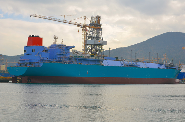 New build gas tanker at DSME