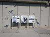 Interpretive signs on the Dumbarton Bridge