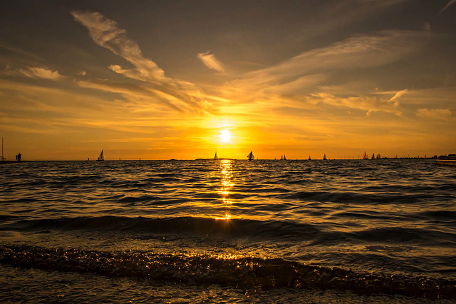 The sunset at West Kirby, 6-7-2018.