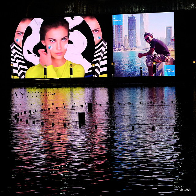 Advertising b y The Dubai Fountain Pond