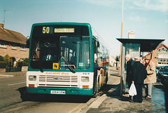 Cardiff Bus 264 (J264 UDW) in Llanrumney - 27 Feb 2004