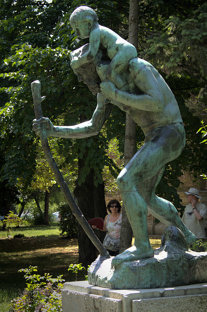 Green Statue at Budapest