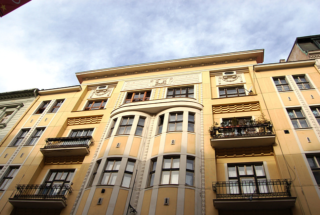 Early Twentieth Century Garage (1913) With Apartments Over, Stepanska, New Town, Prague