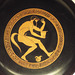 Detail of a Kylix with a Crouching Satyr Attributed to Makron in the Getty Villa, June 2016