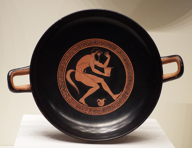 Kylix with a Crouching Satyr Attributed to Makron in the Getty Villa, June 2016