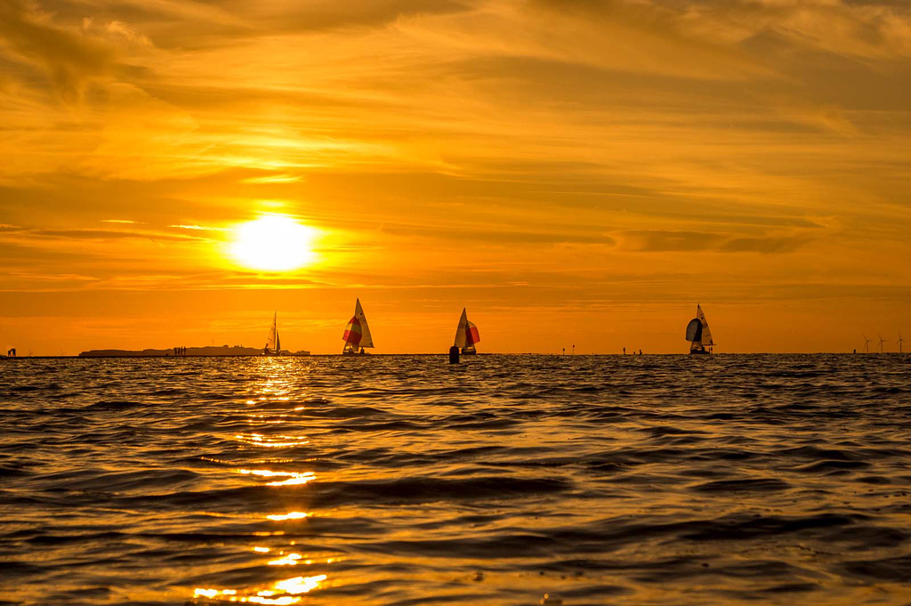 The sunset at West Kirby, 6-7-2018e.