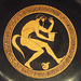 Detail of a Kylix with a Crouching Satyr Attributed to Makron in the Getty Villa, June 2016