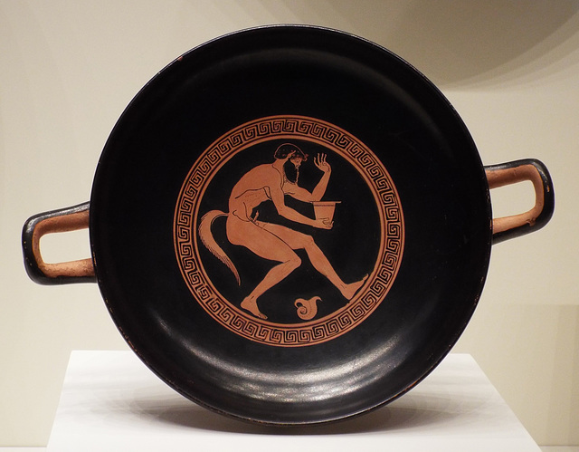 Kylix with a Crouching Satyr Attributed to Makron in the Getty Villa, June 2016