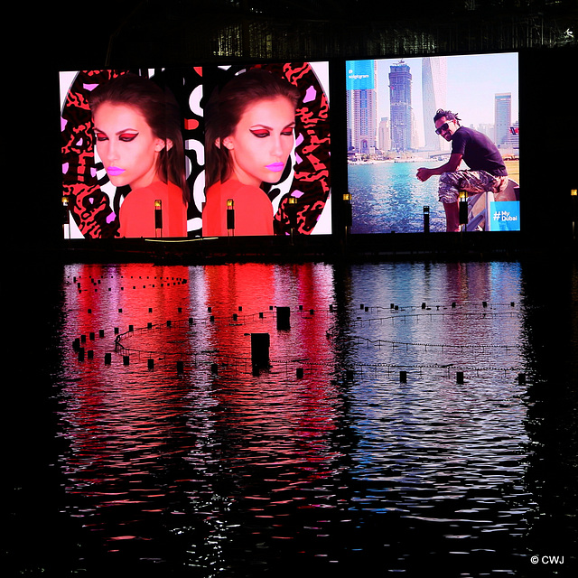 Advertising b y The Dubai Fountain Pond