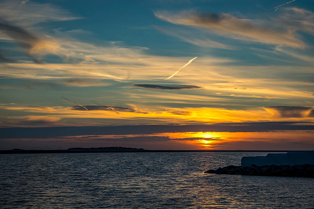 The sunset at West Kirby, 6-7-2018k.