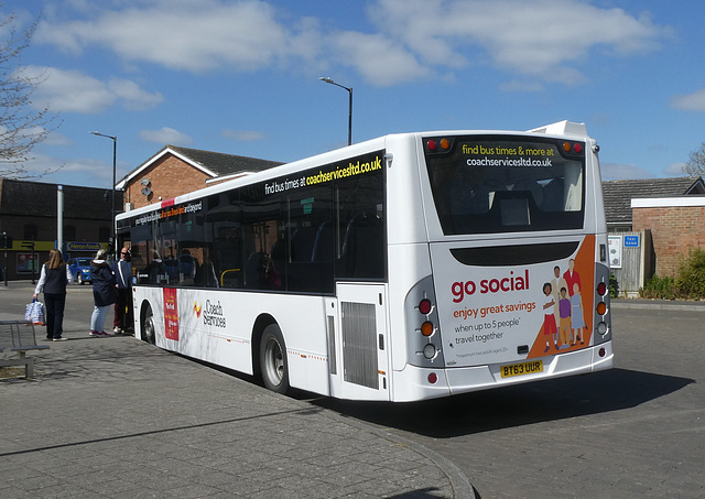 Coach Services Limited BT63 UUR in Mildenhall - 9 Apr 2025 (P1200715) Coach Services Limited BT63 UUR in Mildenhall - 9 Apr 2025 (P1200715)