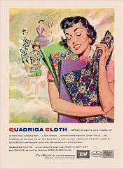 Quadriga Cloth Ad, c1955