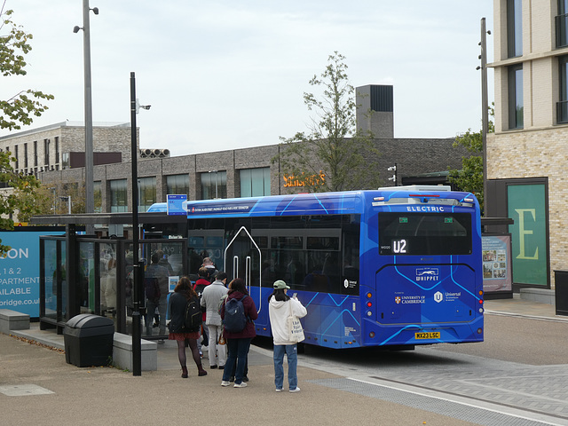 Whippet Coaches WG120 (MX23 LSC) at Eddington, Cambridge - 18 Oct 2023 (P1160893)