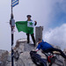 Mi kun Esperanto flago sur la monto Olimpo.