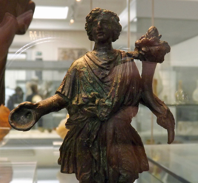 Detail of a Bronze Lar from Albano in the British Museum, April 2013