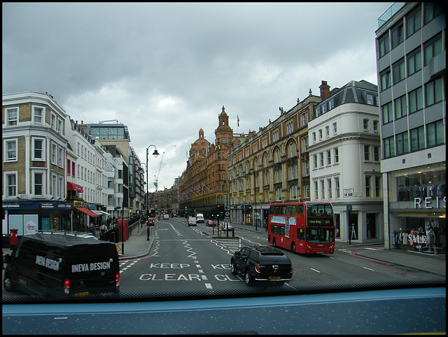 bussing up Knightsbridge