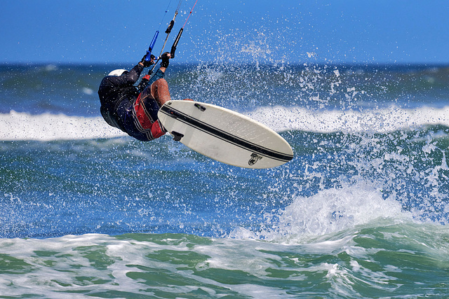 Kitesurf action