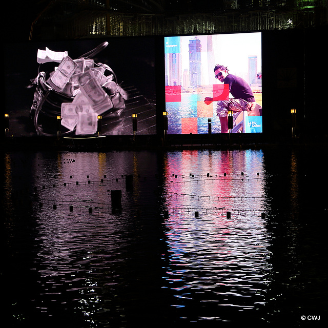 Advertising b y The Dubai Fountain Pond