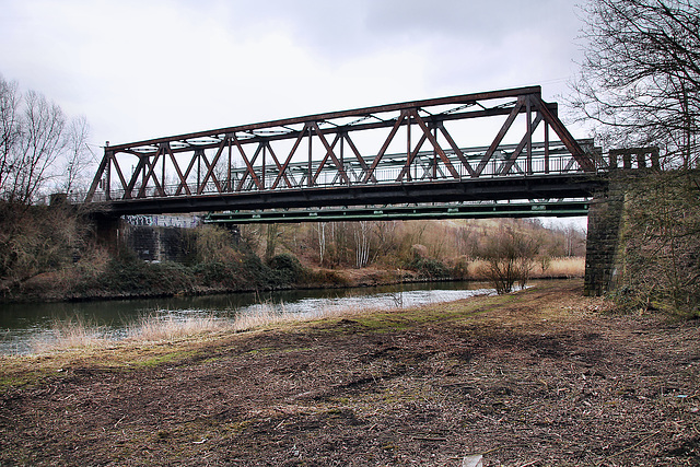 Eisenbahnbrücken der Bahnstrecke Dortmund–Enschede über der Lippe (Lünen) / 4.03.2023